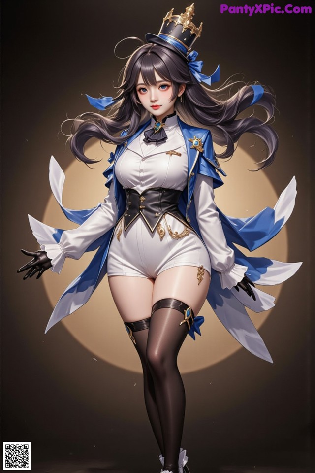 Hentai - Luminous Charm of the Aquatic Enchantress Set.2 20250126 Part 12 No.967c23 A woman in a white and blue outfit with a crown on her head.
